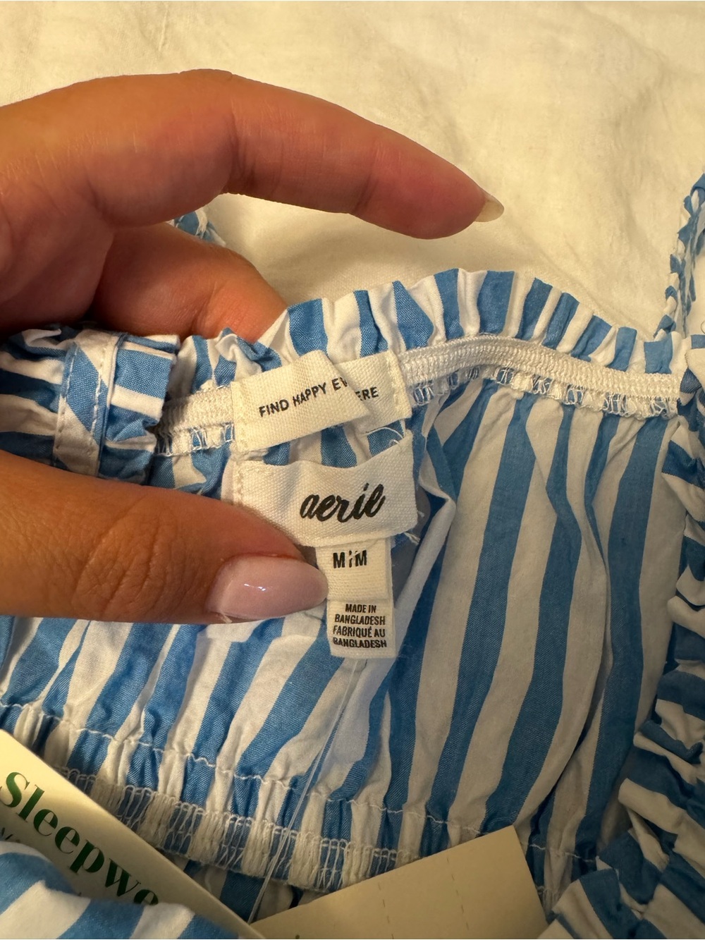 Aerie Blue and White Striped Spaghetti Strap Sundress - Picture 3 of 3